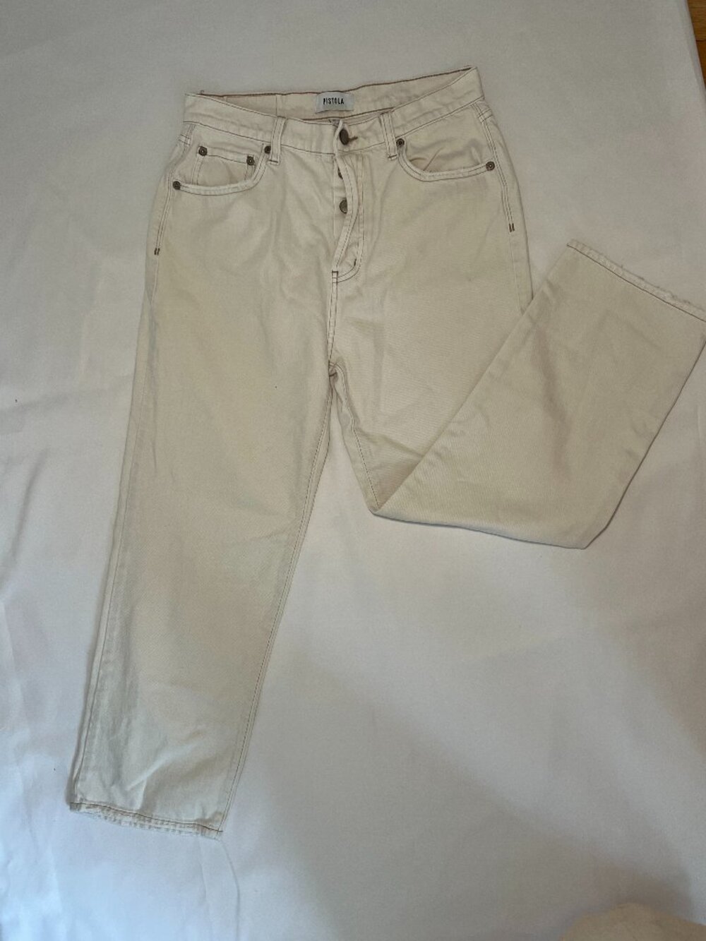 Pistola Cassie Super High Rise Straight Crop Jeans Desert Sand 26